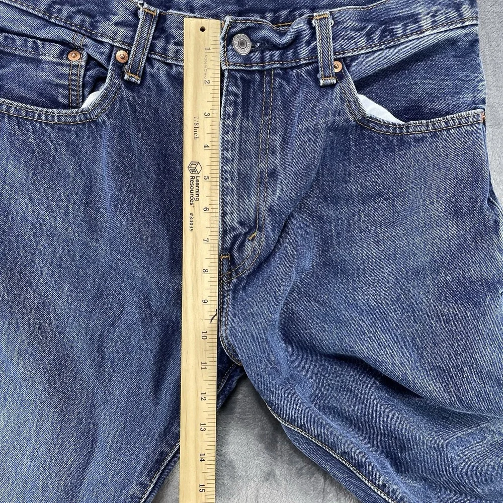 Levis 517 Bootcut Denim Jeans Distressed 33x34 Mens Blue Western Cowboy Rodeo